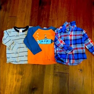 3 2T boys long sleeve Gymboree shirts